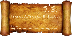 Trencsánszki Brigitta névjegykártya